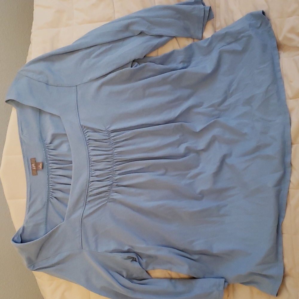 J Jill xl blue shirt blouse pleats